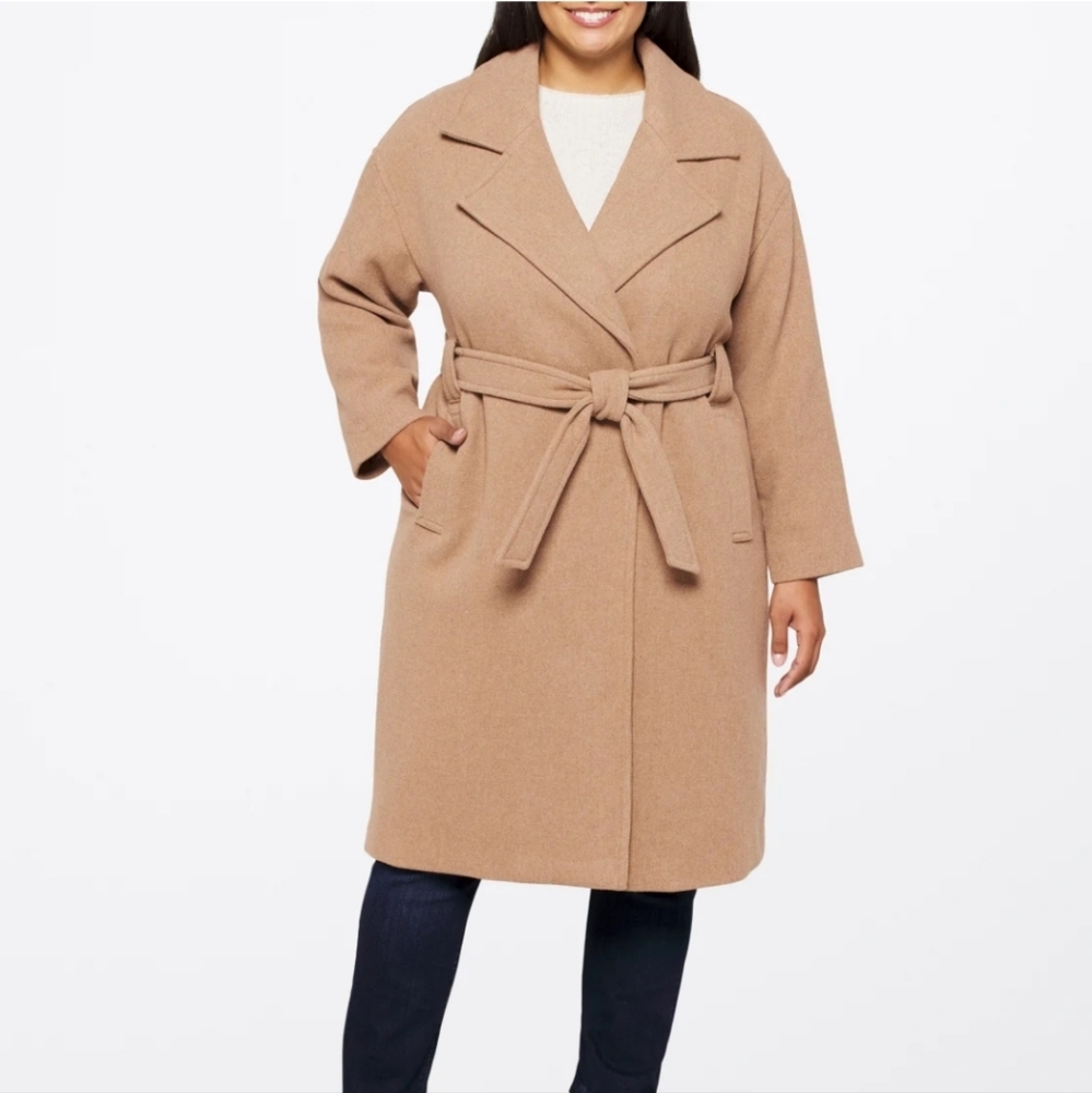 Size 22W Tan color coat by Vero Moda